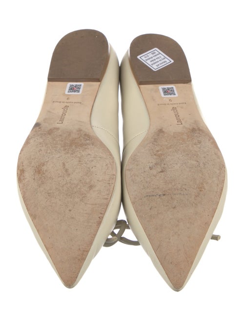 Larroude Leather Bow Accents Ballet Flats