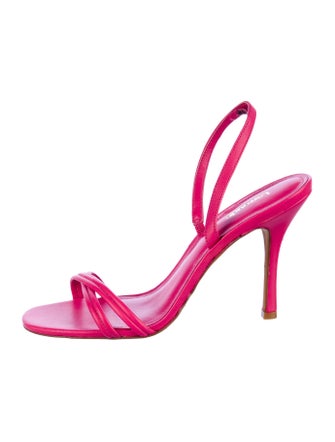 Larroude Leather Slingback Sandals