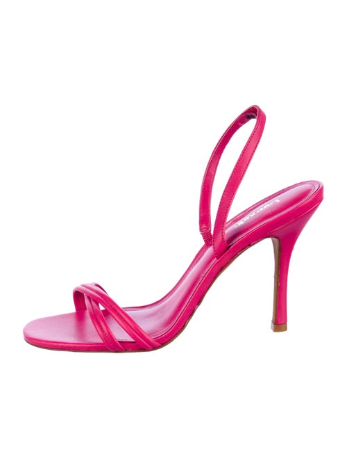 Larroude Leather Slingback Sandals