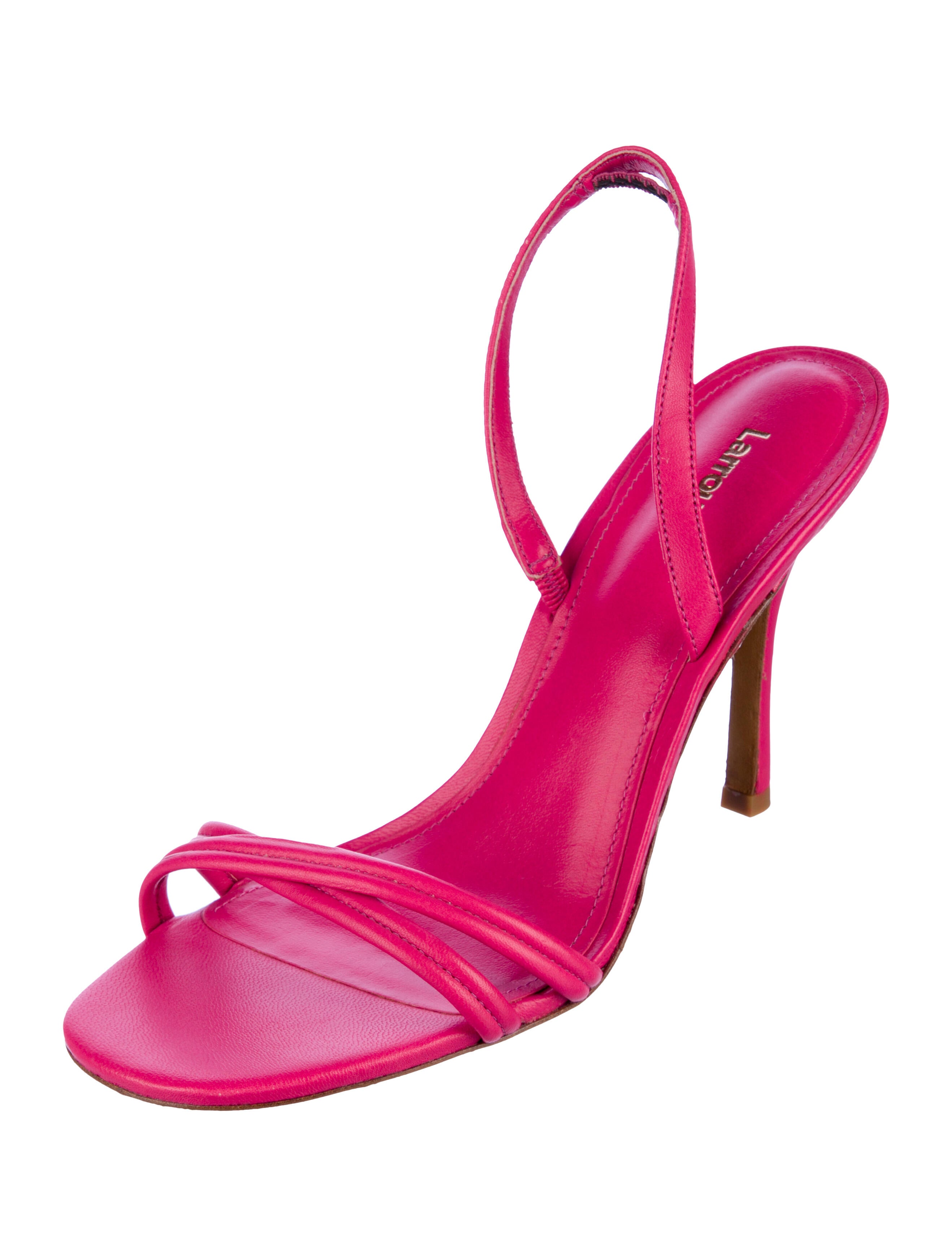 Larroude Leather Slingback Sandals