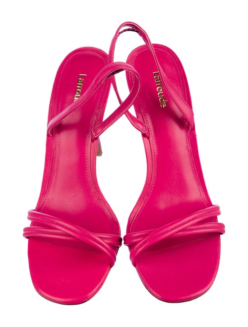 Larroude Leather Slingback Sandals