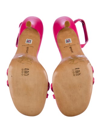 Larroude Leather Slingback Sandals