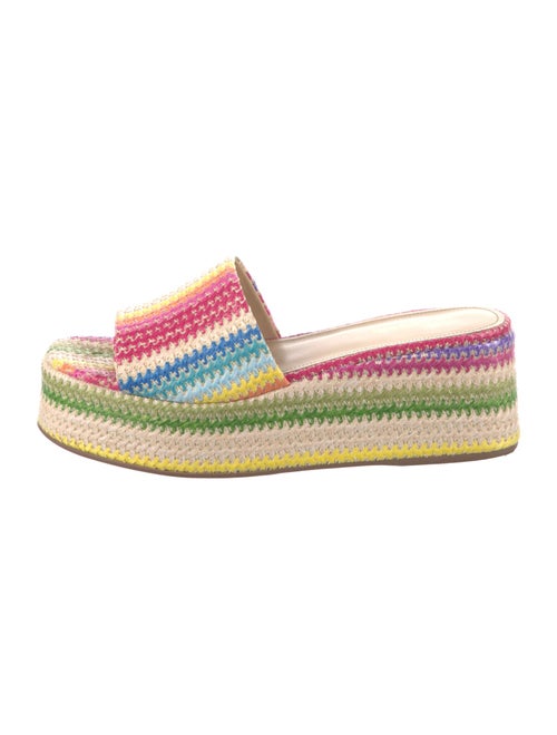 Larroude Straw Striped Espadrilles