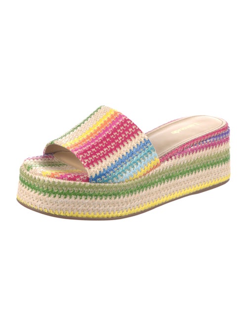 Larroude Straw Striped Espadrilles