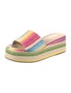 Larroude Straw Striped Espadrilles