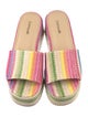 Larroude Straw Striped Espadrilles