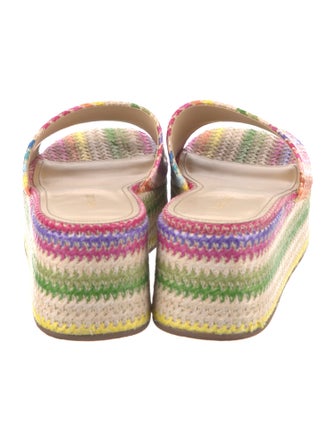 Larroude Straw Striped Espadrilles