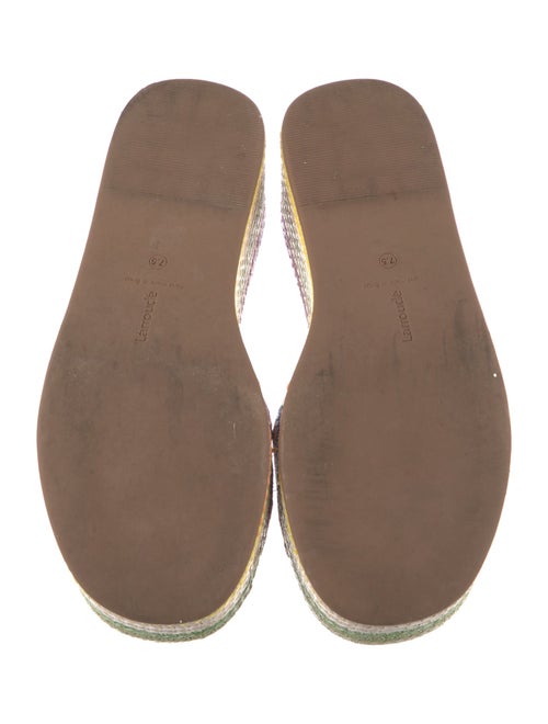 Larroude Straw Striped Espadrilles
