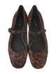 Larroude Ponyhair Animal Print Mary Jane Flats