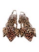 Larroude Patent Leather Animal Print Slingback Pumps