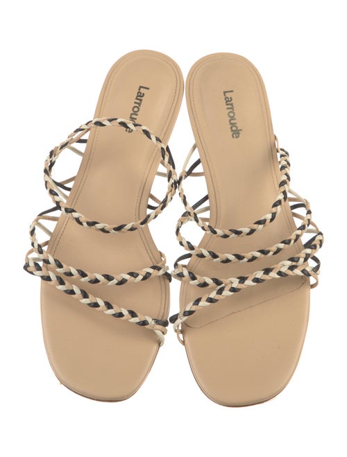 Larroude Leather Patterned Slides