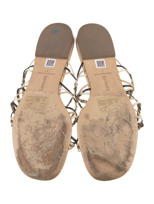 Larroude Leather Patterned Slides