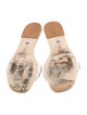 Larroude Canvas Lasercut Accents Slides