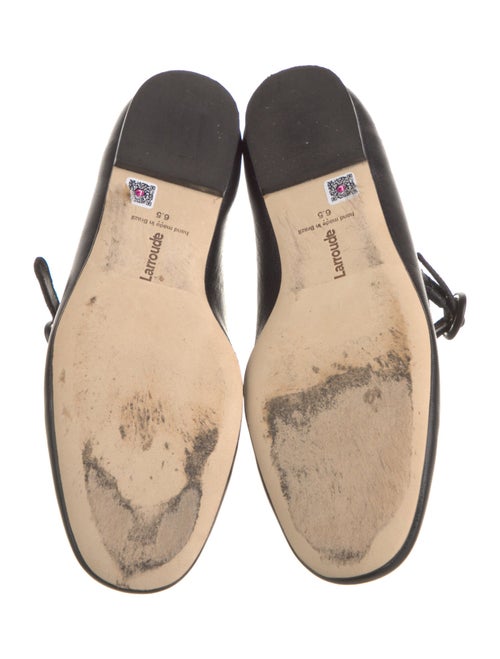 Larroude Leather Scalloped Accent Ballet Flats