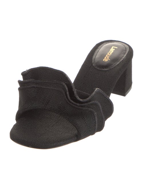 Larroude Ruffle Embellishment Slides