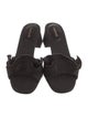 Larroude Ruffle Embellishment Slides