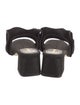 Larroude Ruffle Embellishment Slides