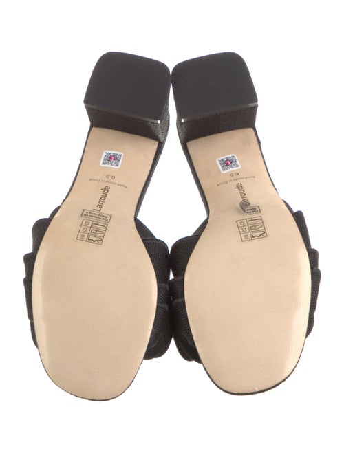 Larroude Ruffle Embellishment Slides