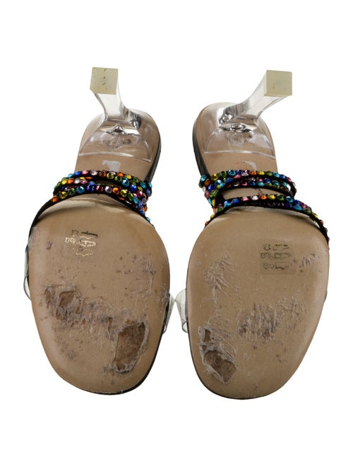 Larroude PVC Crystal Embellishments Sandals