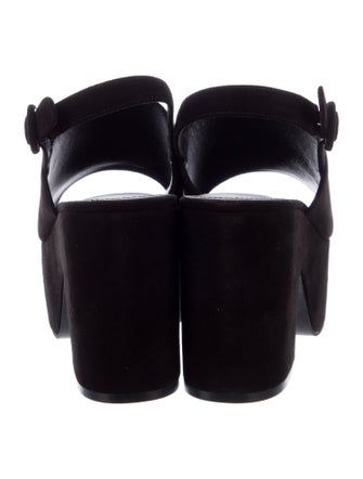 Larroude Suede Slingback Sandals