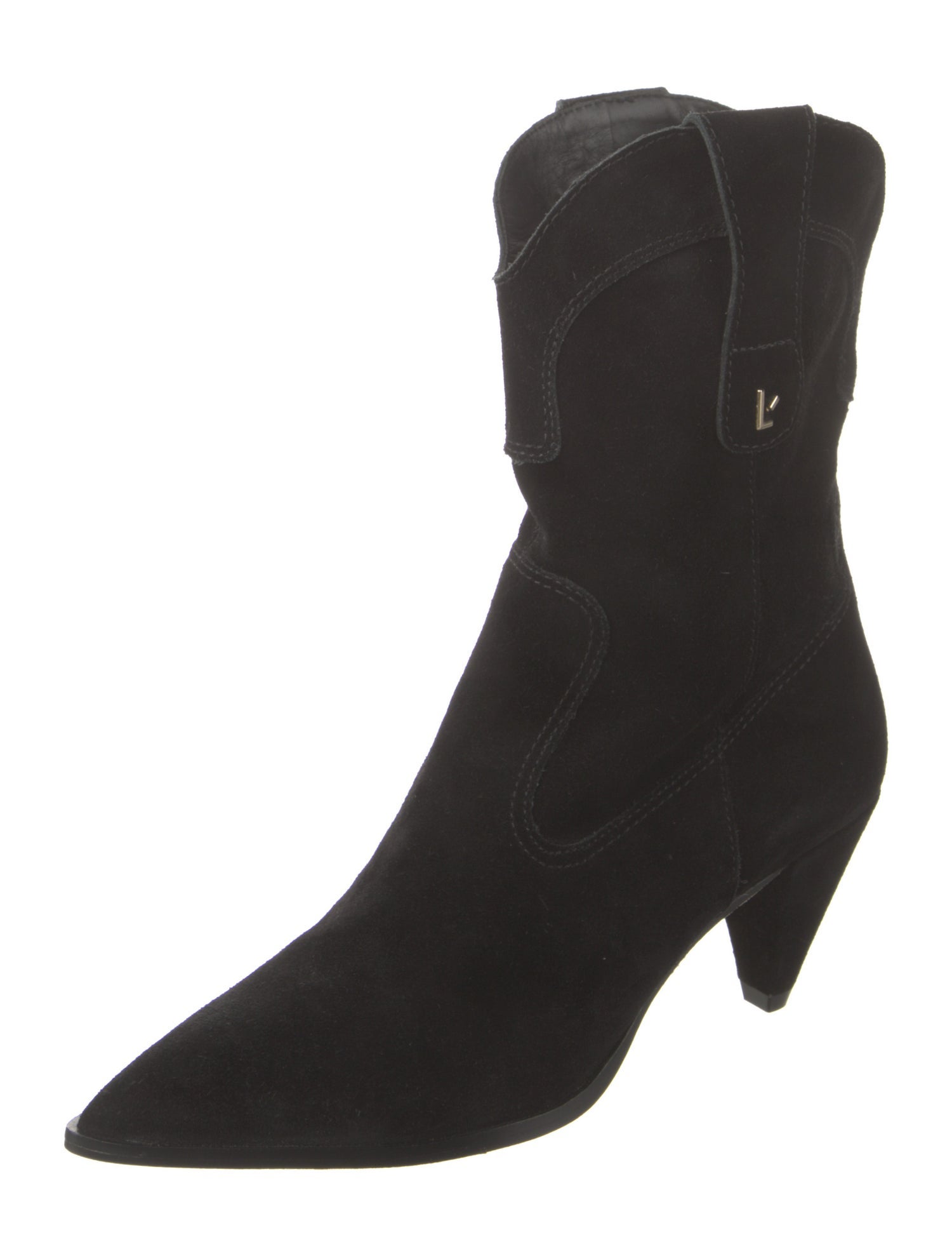 Larroude Suede Western Boots