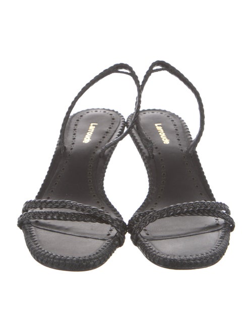 Larroude Leather Slingback Sandals