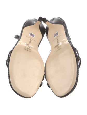 Larroude Leather Slingback Sandals