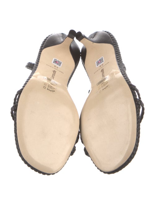 Larroude Leather Slingback Sandals