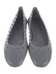 Larroude Leather Scalloped Accent Ballet Flats