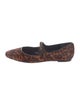 Larroude Ponyhair Animal Print Mary Jane Flats