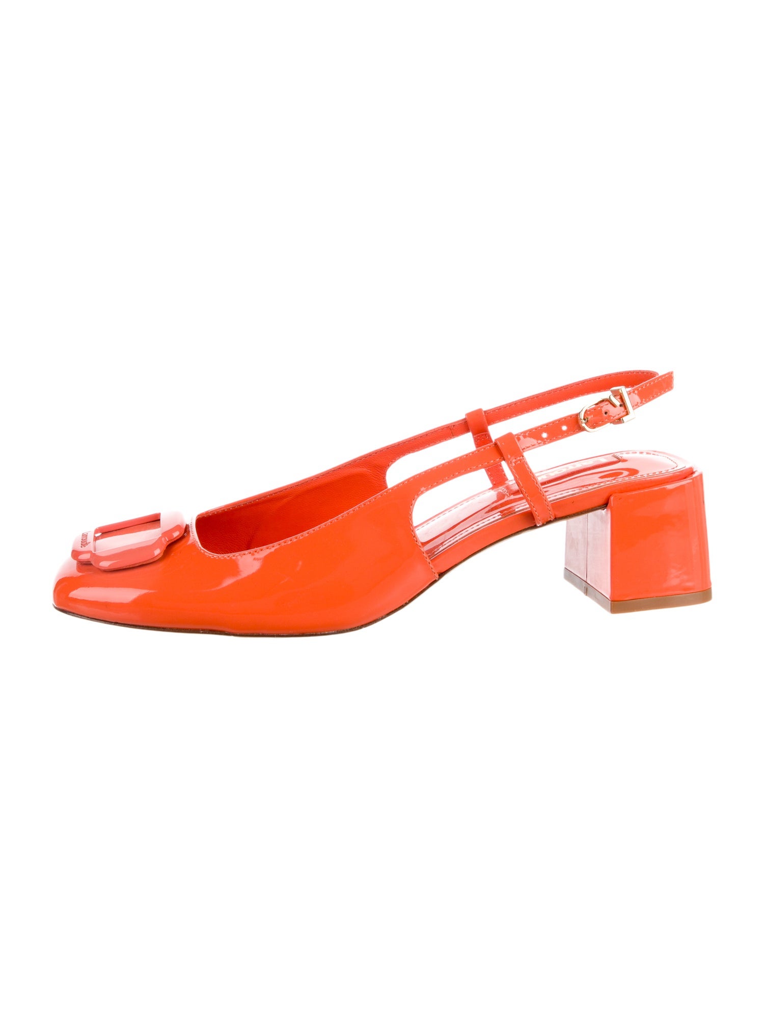 Larroude Patent Leather Slingback Pumps