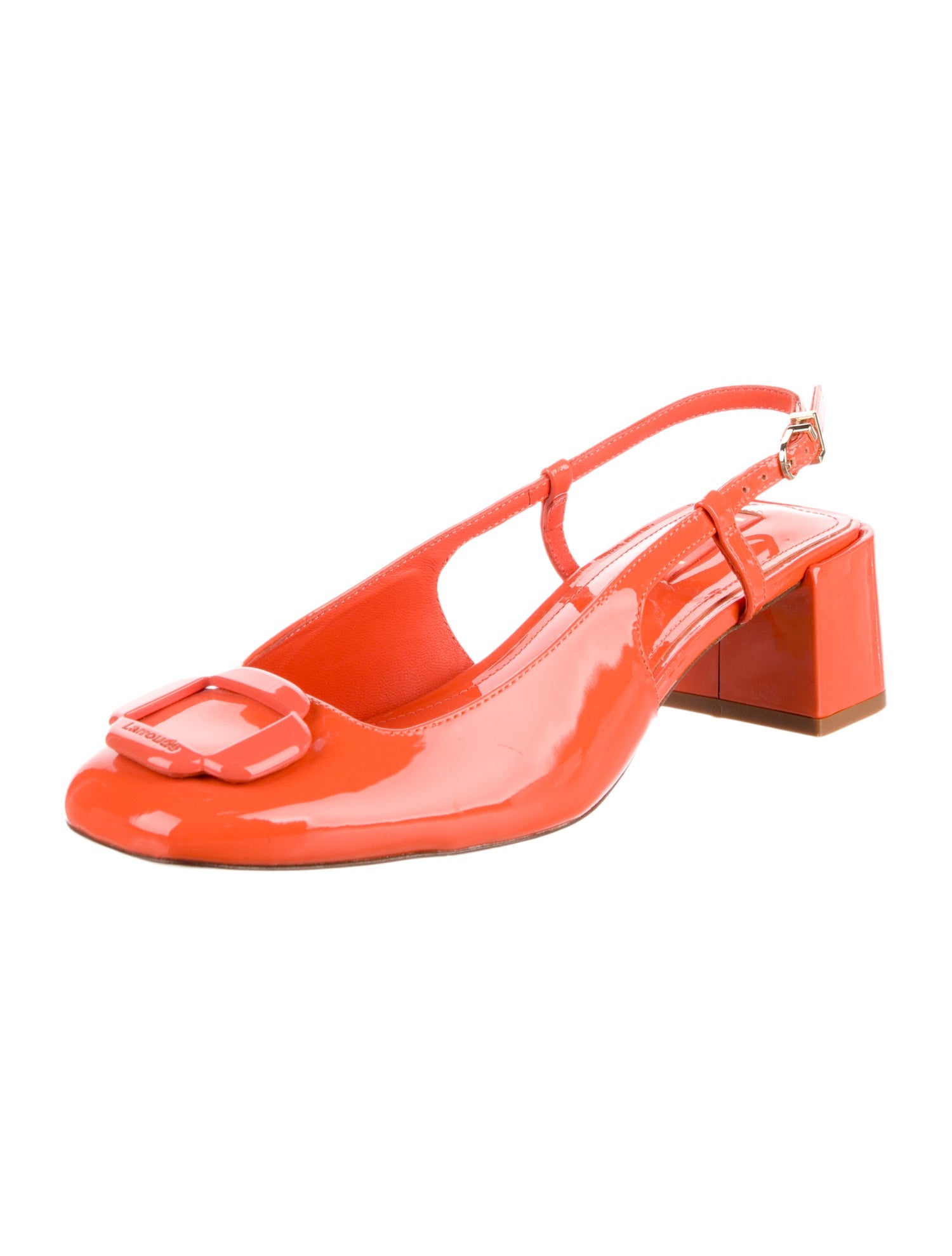 Larroude Patent Leather Slingback Pumps
