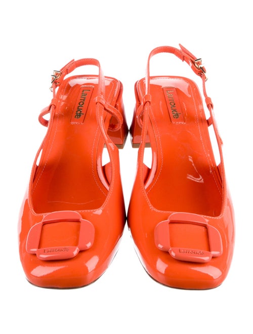 Larroude Patent Leather Slingback Pumps
