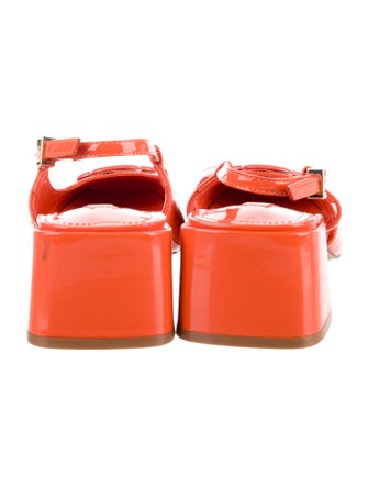 Larroude Patent Leather Slingback Pumps