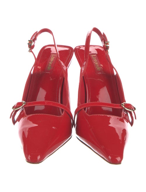 Larroude Patent Leather Slingback Pumps