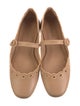 Larroude Leather Scalloped Accent Ballet Flats
