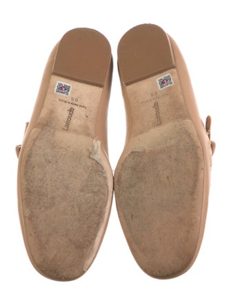 Larroude Leather Scalloped Accent Ballet Flats