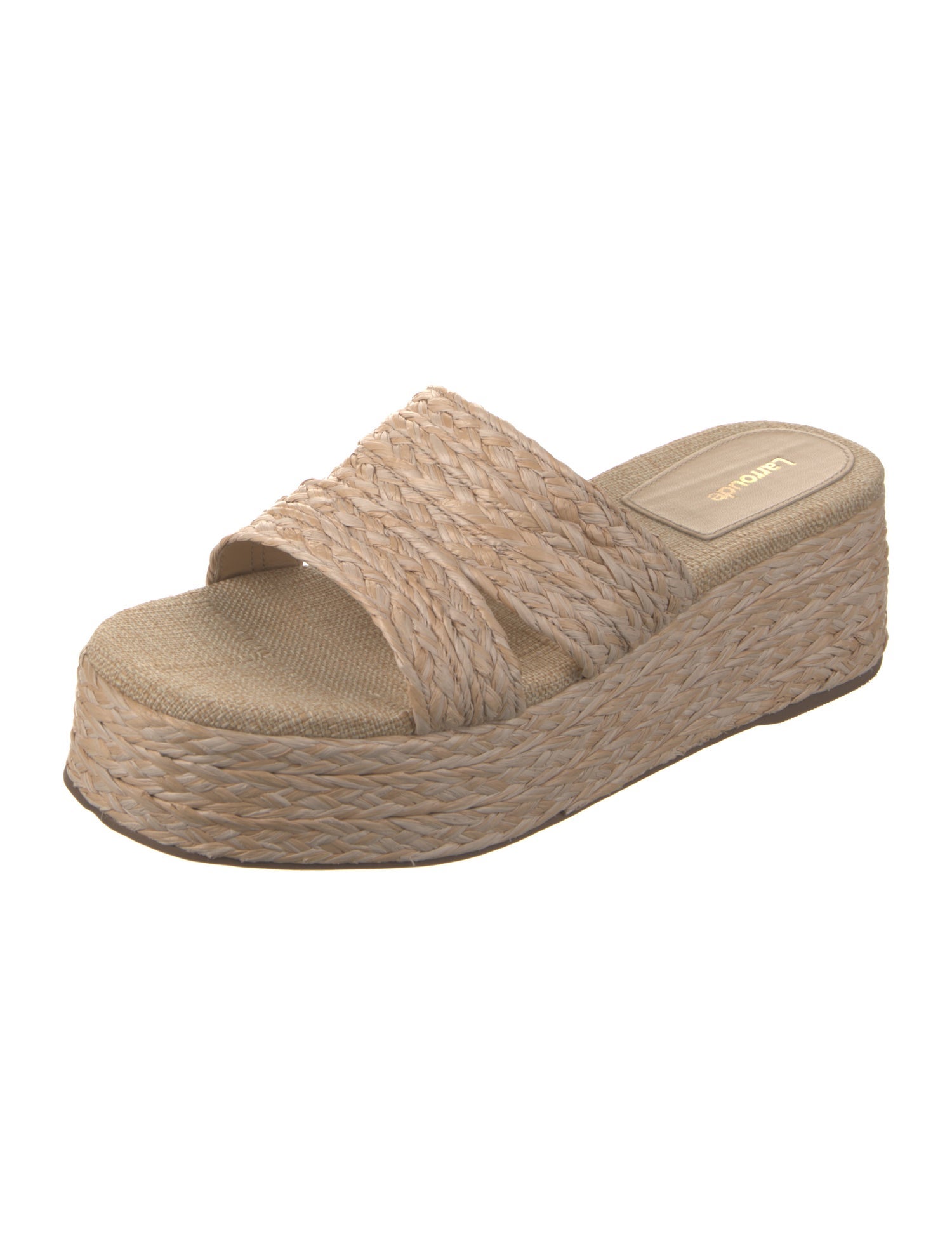Larroude Straw Espadrilles