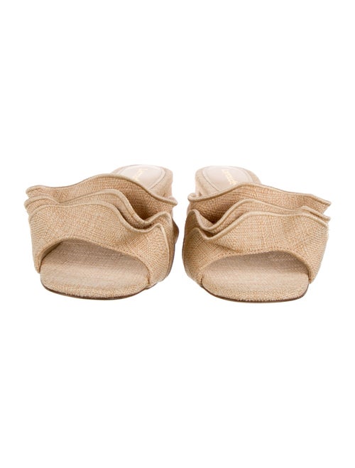 Larroude Ruffle Embellishment Slides