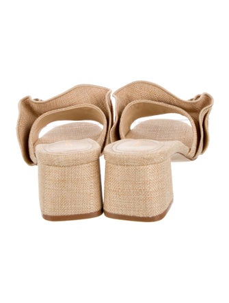 Larroude Ruffle Embellishment Slides