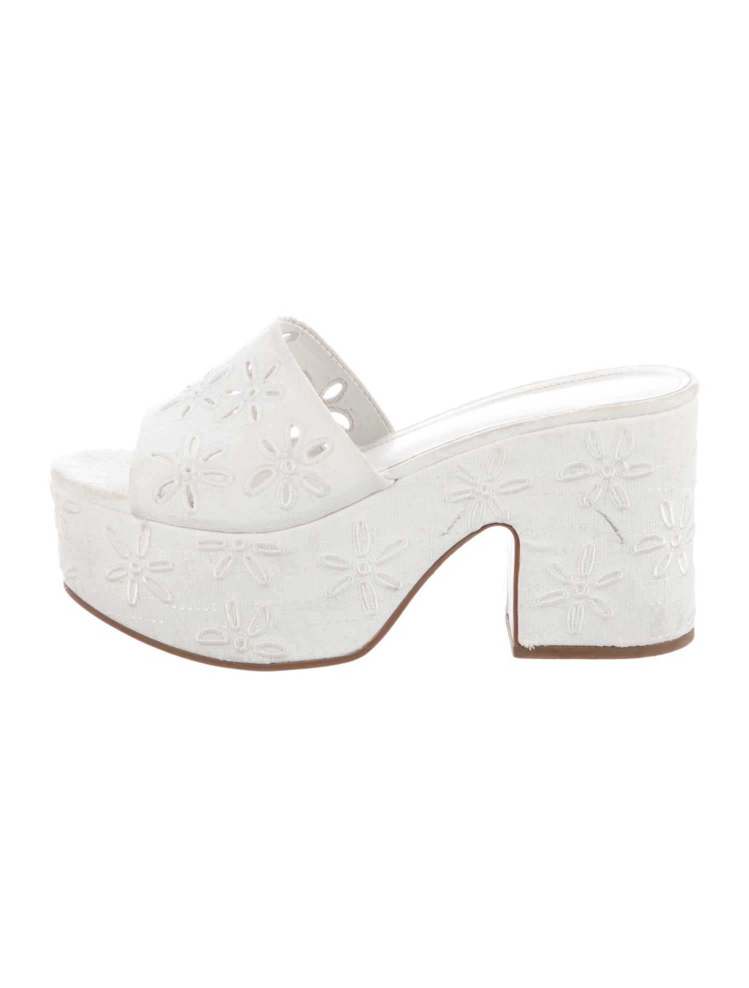 Larroude Embroidered Accent Slides