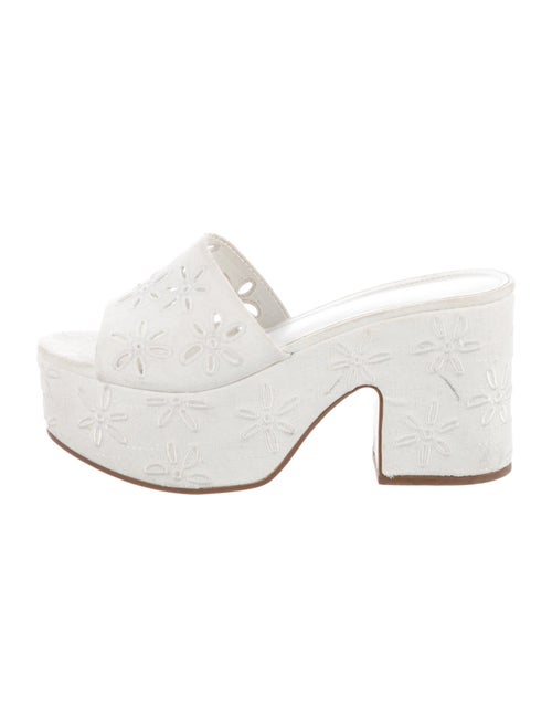 Larroude Embroidered Accent Slides