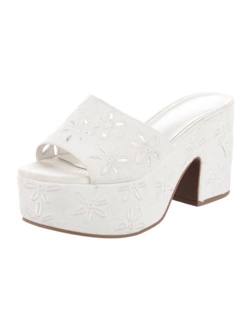 Larroude Embroidered Accent Slides