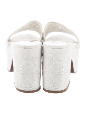 Larroude Embroidered Accent Slides