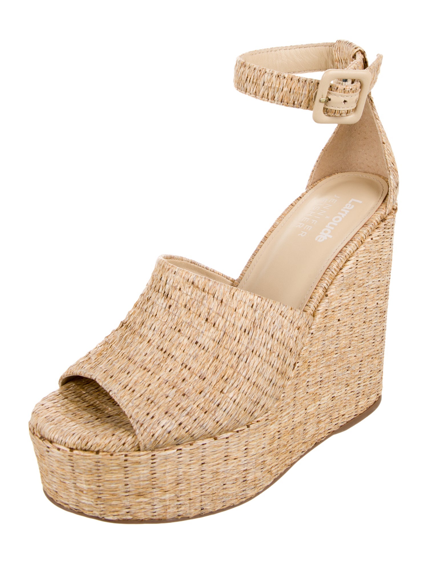 Larroude Straw Espadrilles
