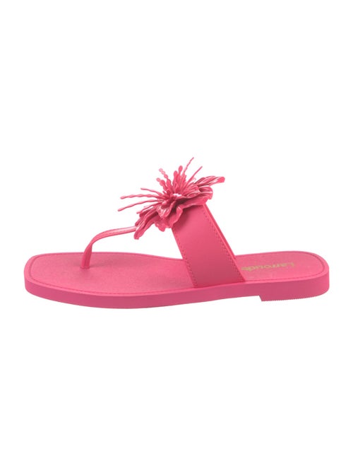 Larroude Rubber T-Strap Sandals