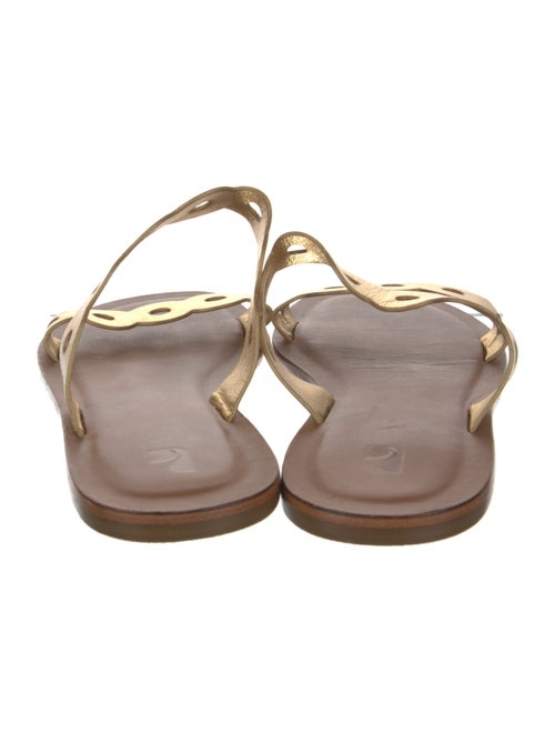 Larroude Leather Lasercut Accents Slides