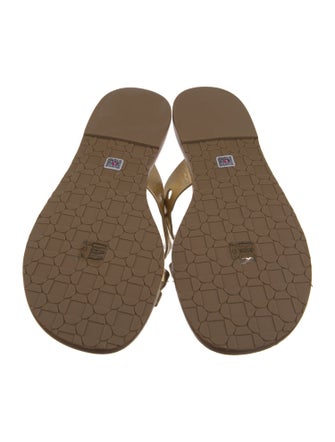 Larroude Leather Lasercut Accents Slides