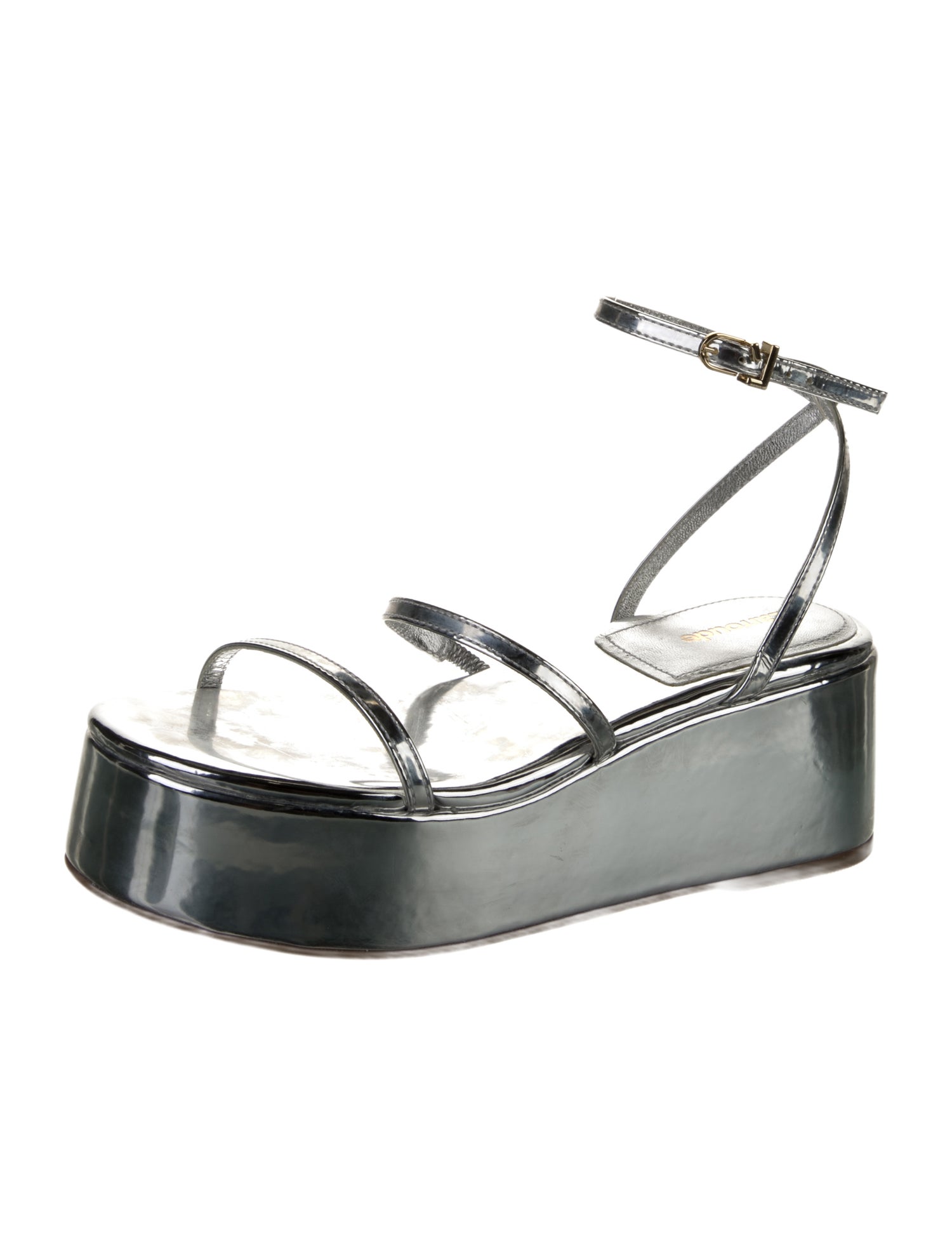 Larroude Patent Leather Sandals