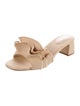 Larroude Ruffle Embellishment Slides